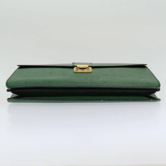 LOUIS VUITTON Epi Serviette Ambassador Business Bag Green - Picture 4 of 15